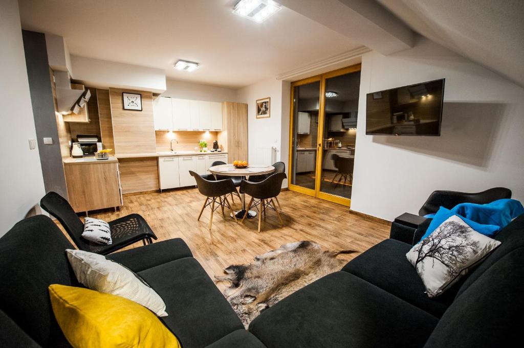 Kuchyňa alebo kuchynka v ubytovaní Apartamenty pod Orłem - Rezydencja do Skoczni