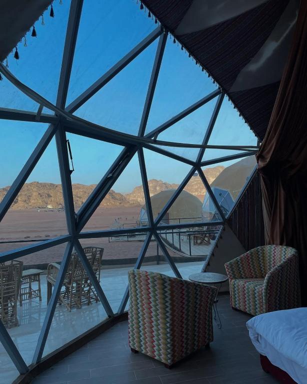 Traditional Bedouin desert camp inside Wadi Rum Protected Area