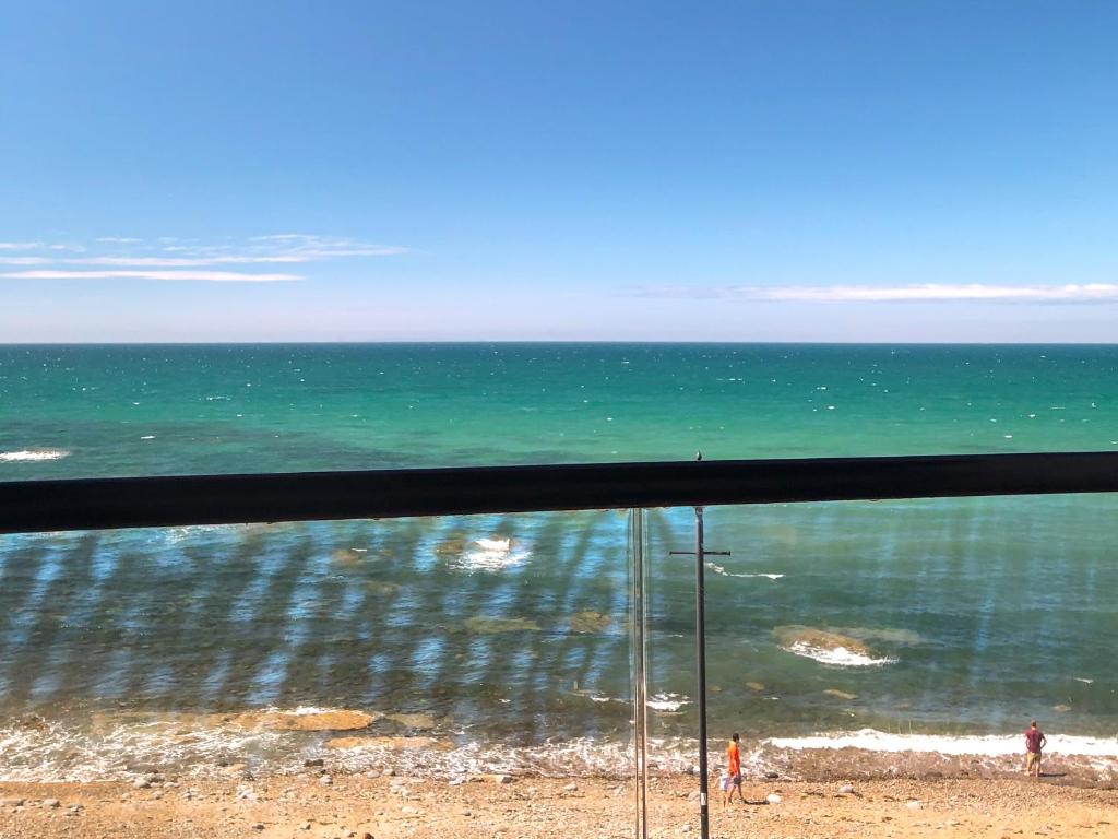 a view of the ocean from the beach at The Balcony in Westward Ho
