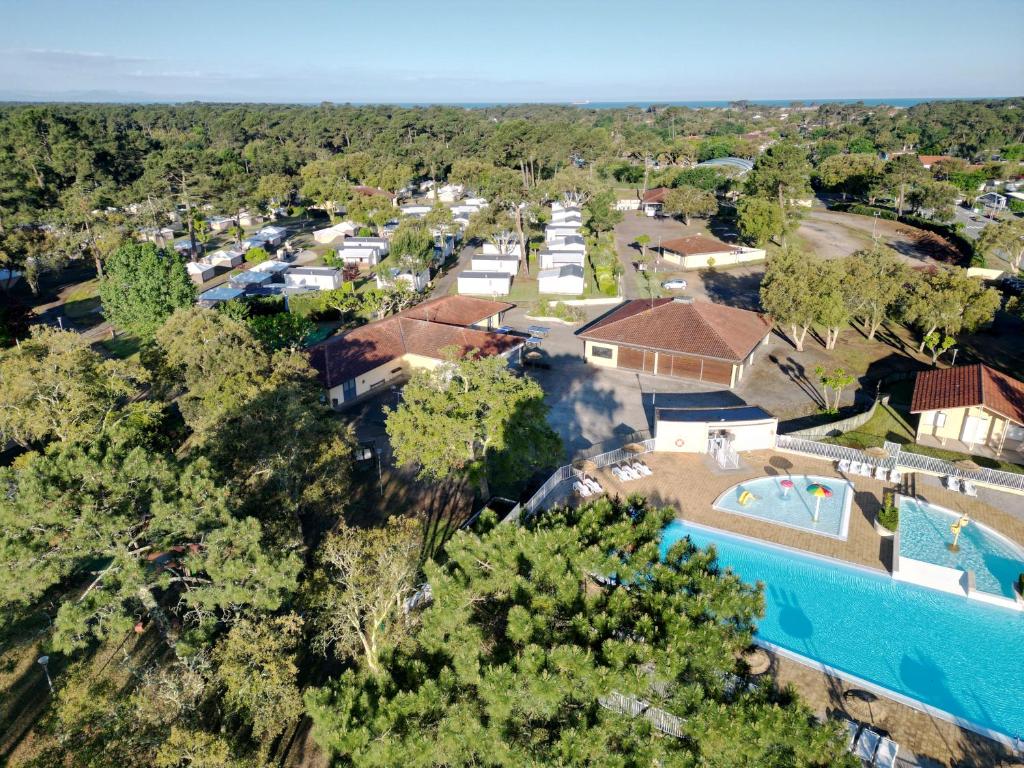 an aerial view of a resort with a swimming pool at VVF Labenne - Océan in Labenne