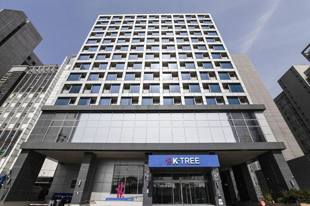 a large building with a krate sign in front of it at Hotel K-Tree Pyeongtaek in Pyeongtaek