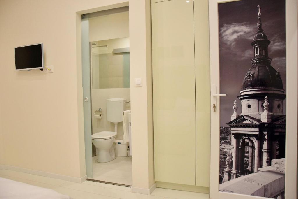 Koupelna v ubytování Binder-Home Stylish Studios Budapest/Parliament