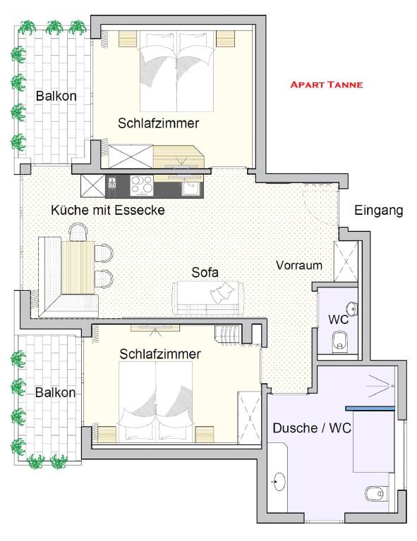 The floor plan of Alps Tux