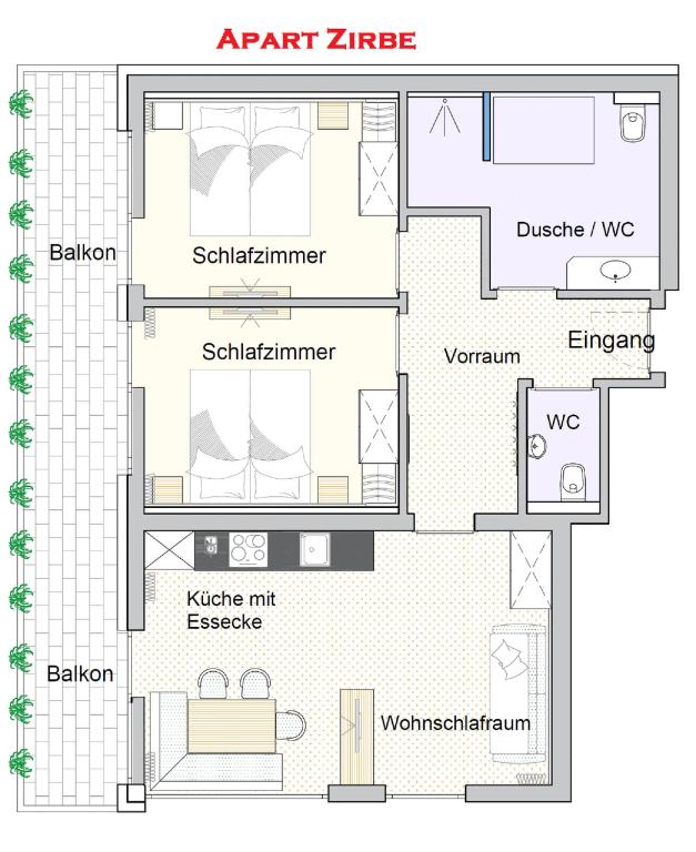 The floor plan of Alps Tux