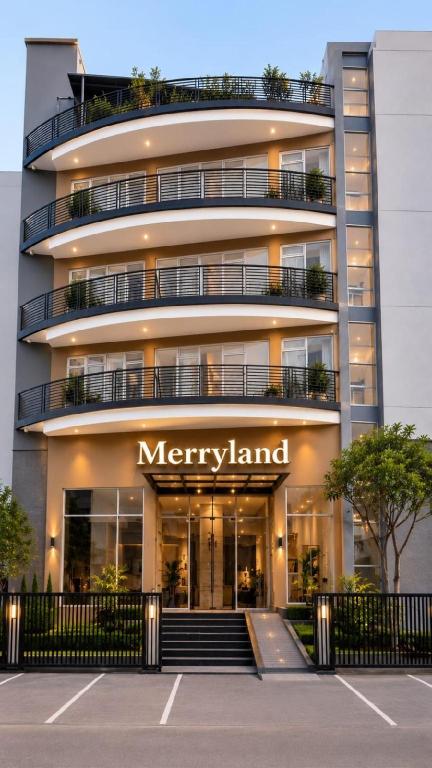 a large building with a merryland sign on it at Merryland ICE BSD City in Tjilandak