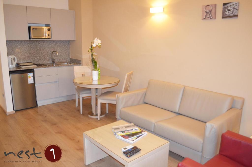 Kuchyň nebo kuchyňský kout v ubytování Nest 1 Hotel