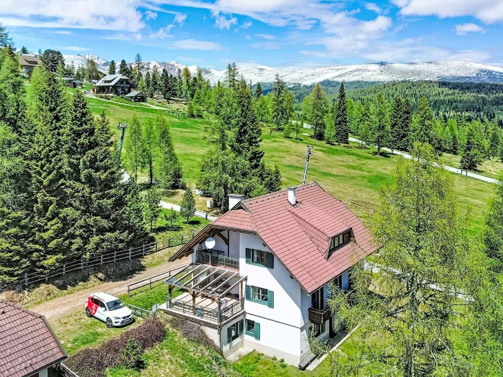 an aerial view of a white house with a red roof at Apartment Apartment 5 by Interhome in Sirnitz