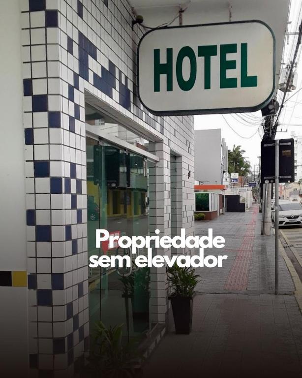a hotel sign on the side of a building at Big Hotel Florianópolis in Florianópolis