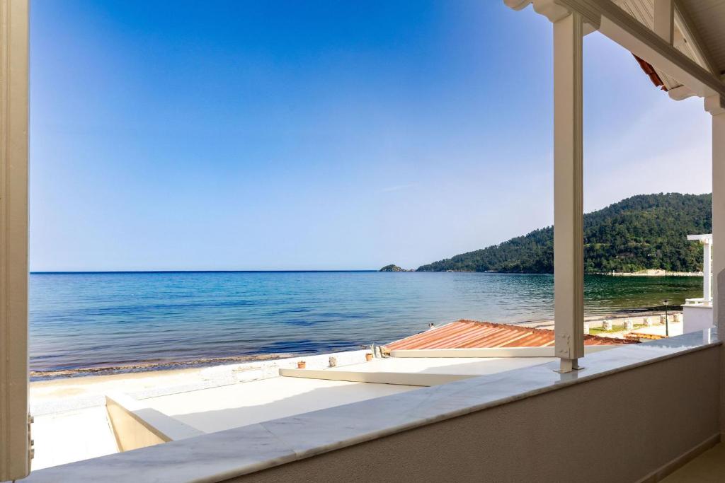 a view of the water from a house at Ancora in Skala Potamias