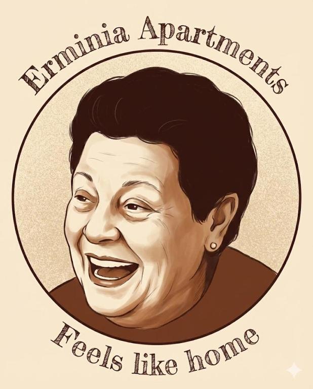 a drawing of a mans face with the words presidential arguments feels like home at Erminia Apartaments in Vico Equense