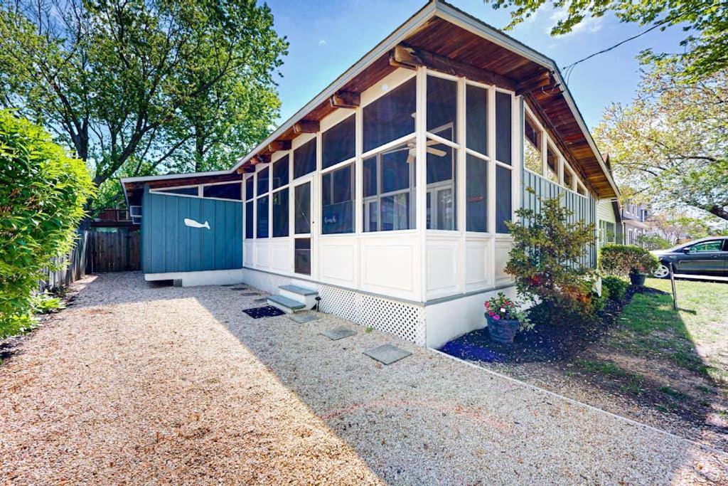 a house with a lot of windows on it at Ann Acres 21039 Elizabeth Ave in Rehoboth Beach