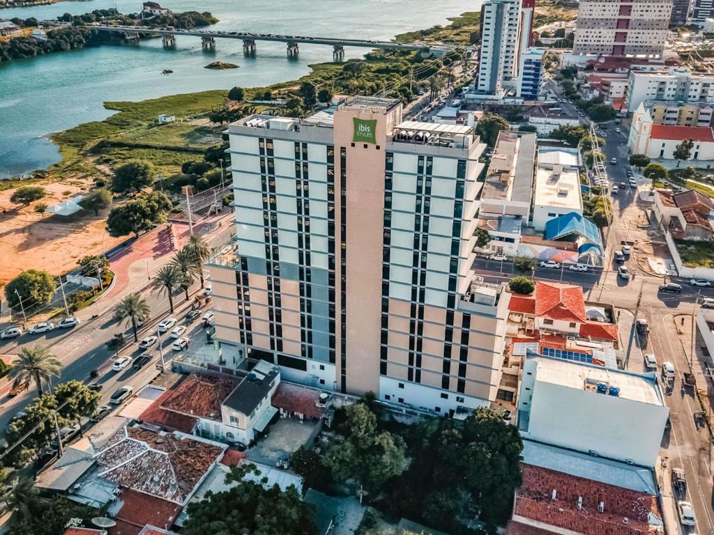 an aerial view of a city with a bridge at IBIS STYLES PETROLINA in Petrolina