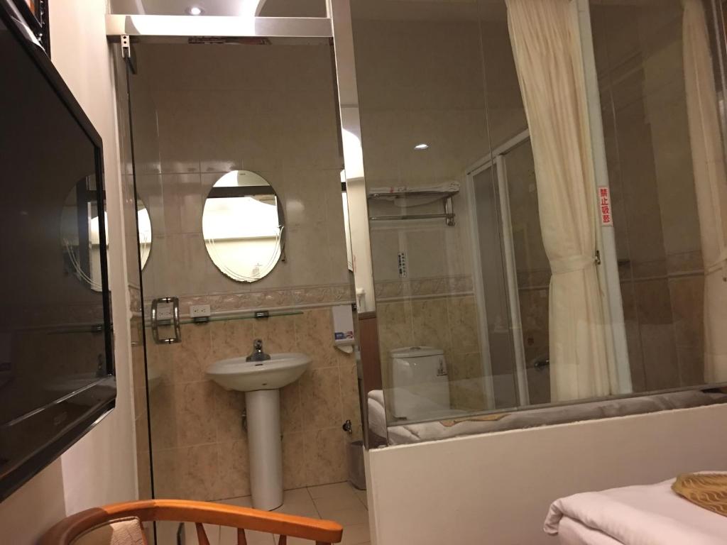 Koupelna v ubytování Ri Yue Hu Pan Resort