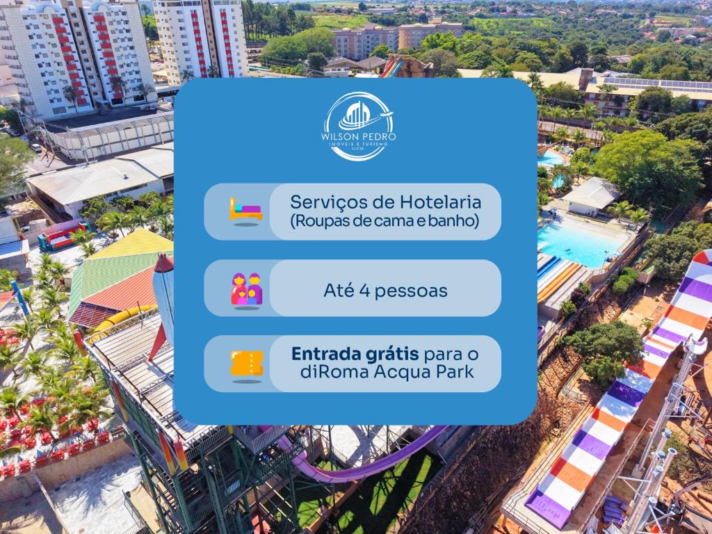 a screenshot of the website of a resort at Spazzio diRoma in Caldas Novas