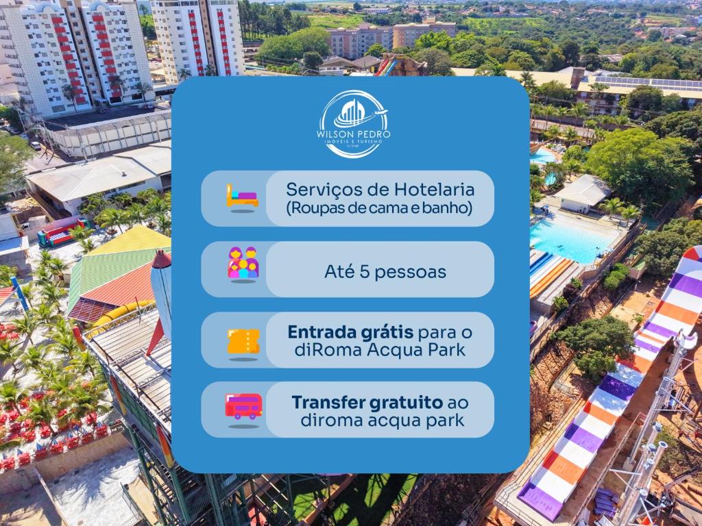 a view of the city from the hotel at Piazza diRoma - Acqua Park e Splash in Caldas Novas