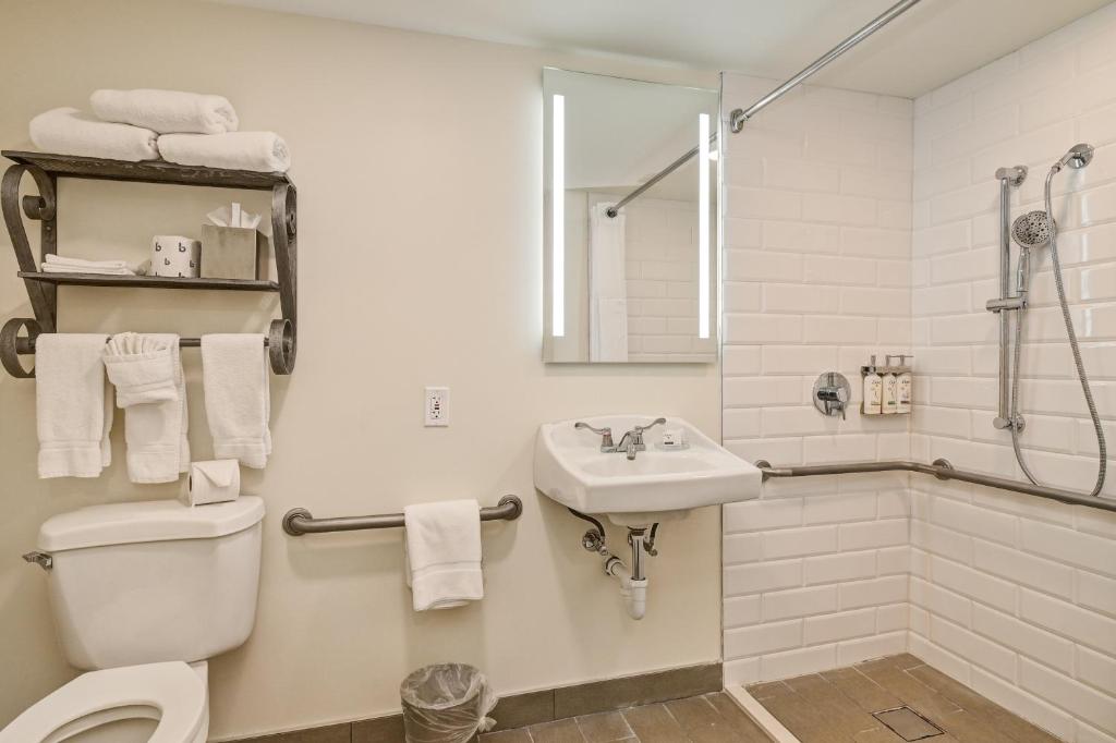 Holiday Inn - Piscataway - Somerset by IHG - Koninginnenkamer Met Twee Koningin Bedden En Communicatiemobiel Toegankelijke Inloopdouche