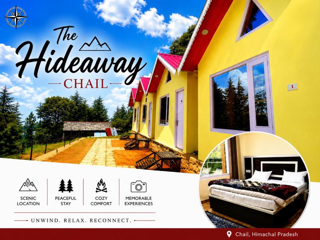 a banner for the highayley chill resort and villa at The Hideaway Chail in Chail