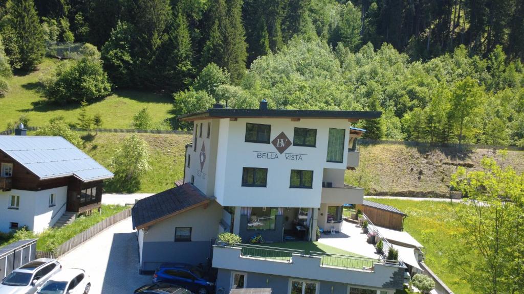 an aerial view of the inn with a car parked in front at Bella Vista in See
