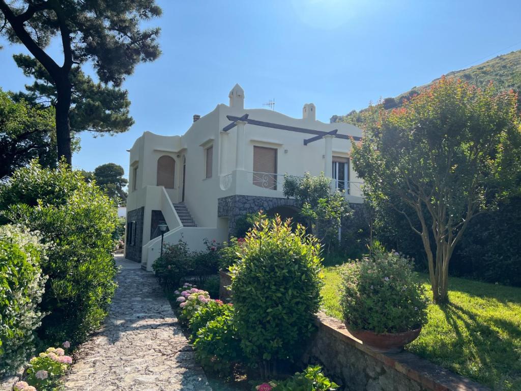 a villa with a view of the garden at Villa due rami in Anacapri