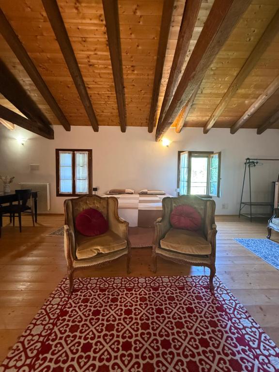 La di Morson Agriturismo - Tweepersoonskamer Met Uitzicht Op Het Park