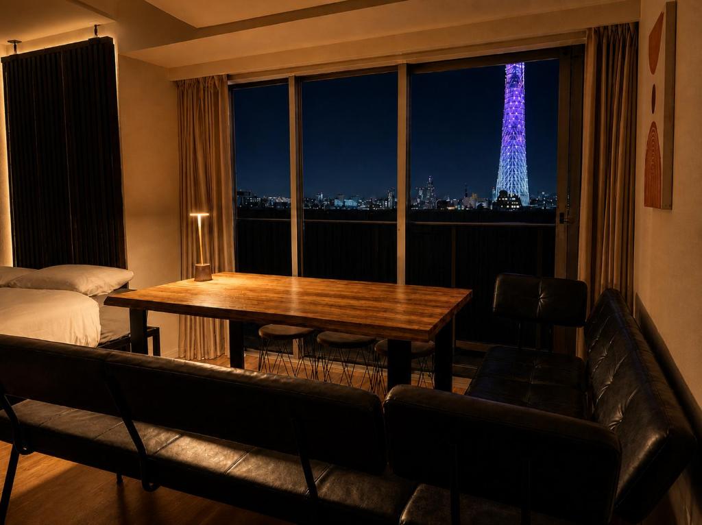 Stunning SkyTree View, Sleeps 5, Shinjuku & Shibuya Direct, 24H Supermarket 1min