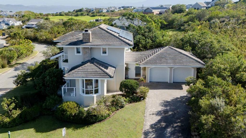 an aerial view of a white house at Cassa Dunnage At Pezula in Knysna