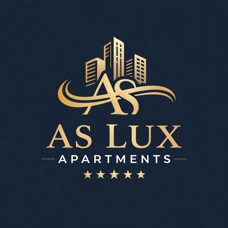 aix as lux apartments logo with buildings and stars at AS Lux apartment tetovo in Tetovo