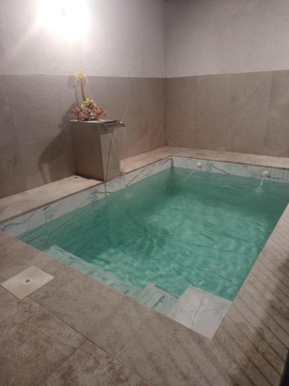 a large pool of water in a bath room at La Jara Rosa in Los Navalucillos