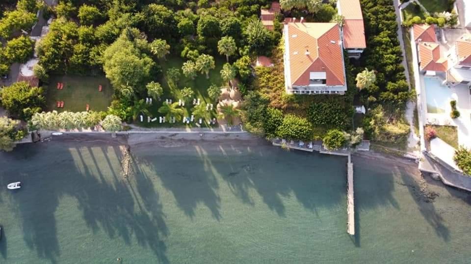 an aerial view of a large body of water at Mouria Pension Rooms & Studios in Ancient Epidauros