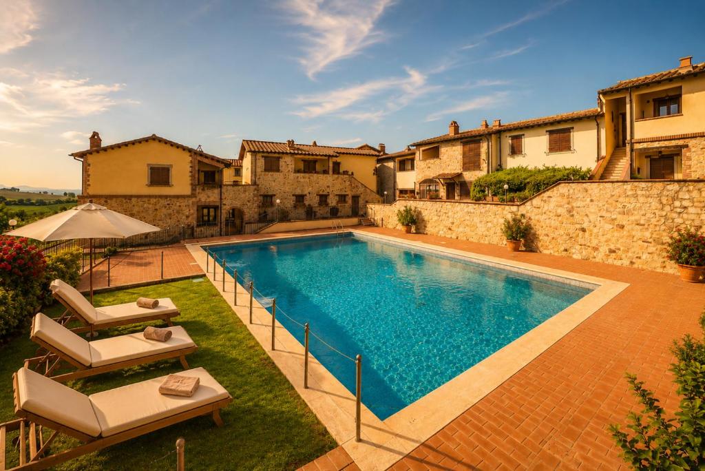 an image of a swimming pool in a villa at We Love Umbria in Collazzone