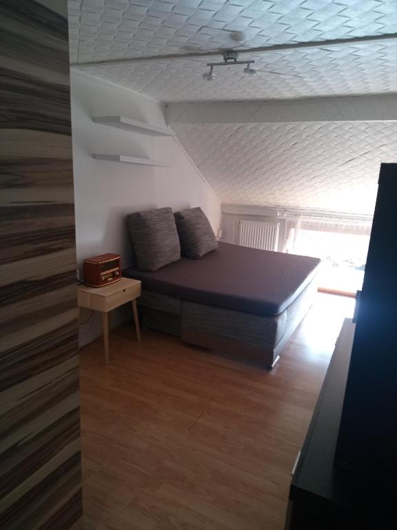 a bedroom with a bed in a room at Pohádka in Kunratice