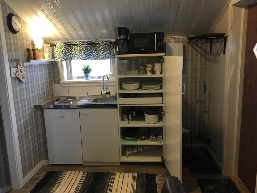 Kuchyň nebo kuchyňský kout v ubytování Gripenbergs Gårdsbutik