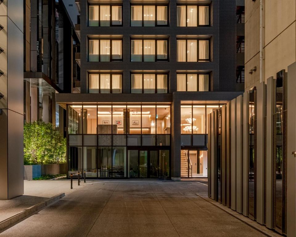 an empty street in front of a building at RHUMB LINE Tokyo in Tokyo