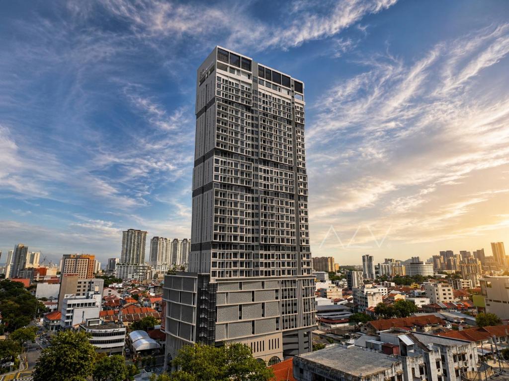 a rendering of a tall building in a city at 22 Macalisterz by ALV in George Town
