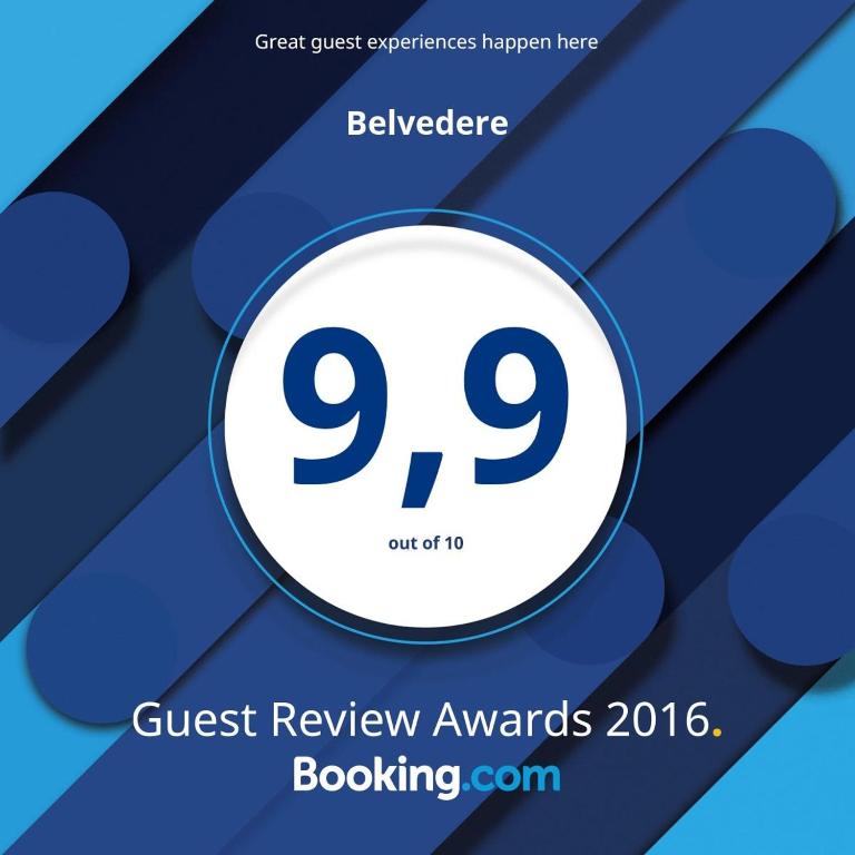 Certifikát, hodnocení, plakát nebo jiný dokument vystavený v ubytování Belvedere