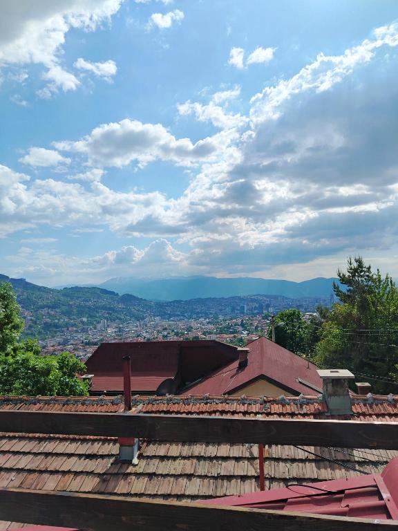 a view of a city from the roof of a building at Sarajevo Old Town 1 Free Parking & RoofTop View in Sarajevo