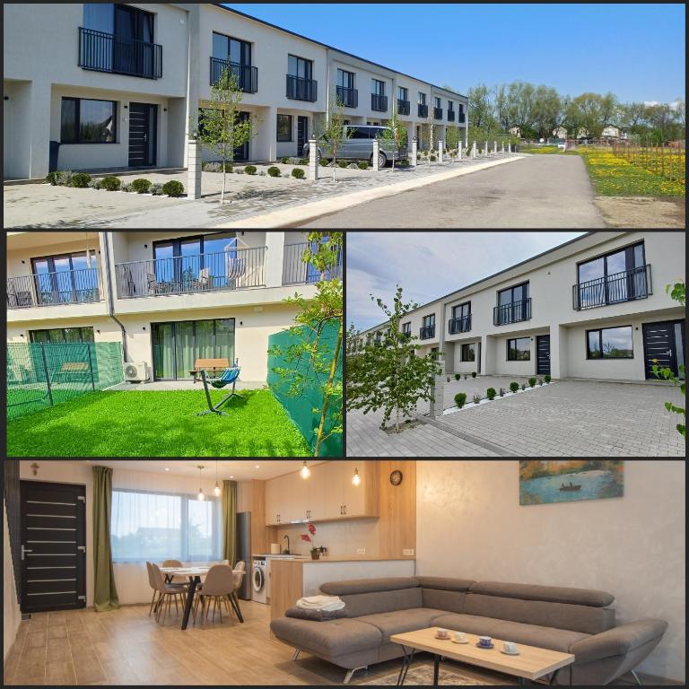 two pictures of a building at CP Residence Apart in Braşov