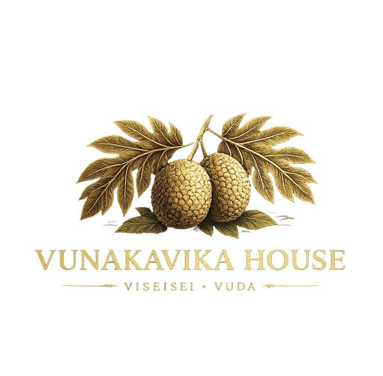a logo for a vuvianaya house with two olives at Vunakavika House - Village Stay in Nadi