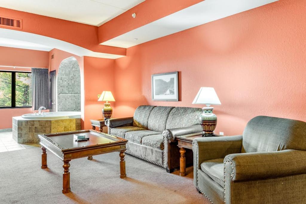 a living room with a couch and a coffee table at Chula Vista 2517 & 2519 in Wisconsin Dells