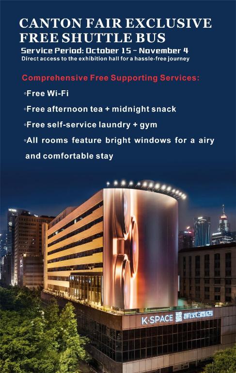 a flyer for an office building in a city at KSpace KaiShi hotel in Guangzhou