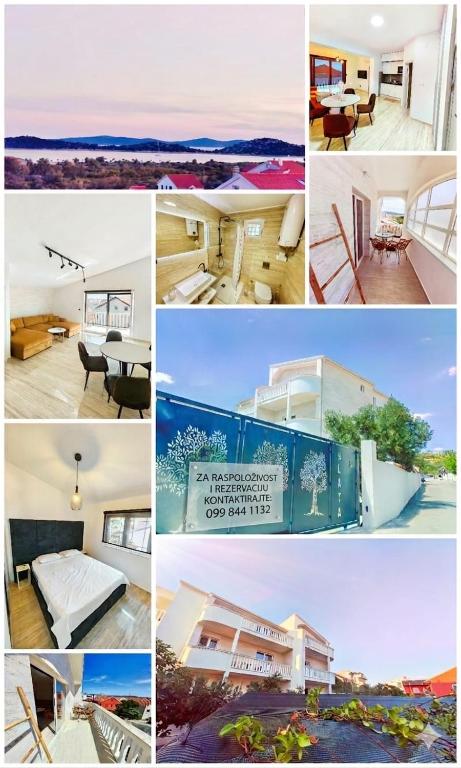 a collage of photos of a house at Zvončica Deluxe in Vodice
