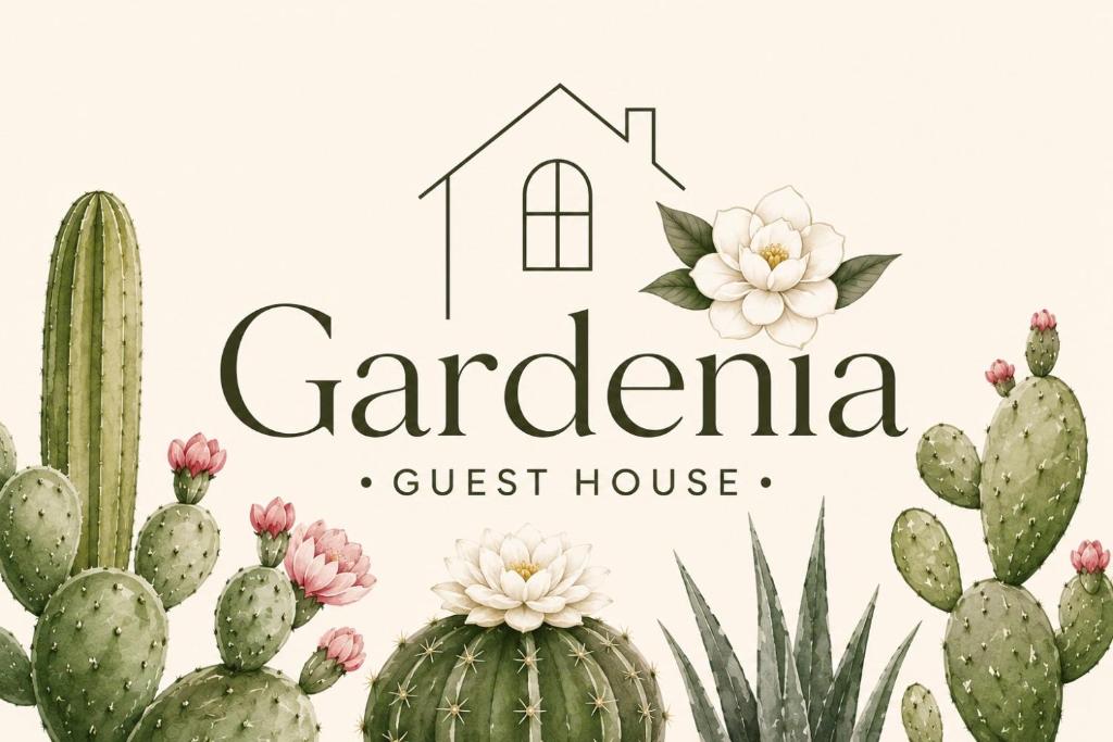 a sign for a cactus guest house at Gardenia Guest House in Marina di Massa