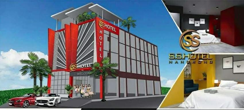 a rendering of a hotel with a bedroom at S.S.Hotel Nangrong in Nang Rong