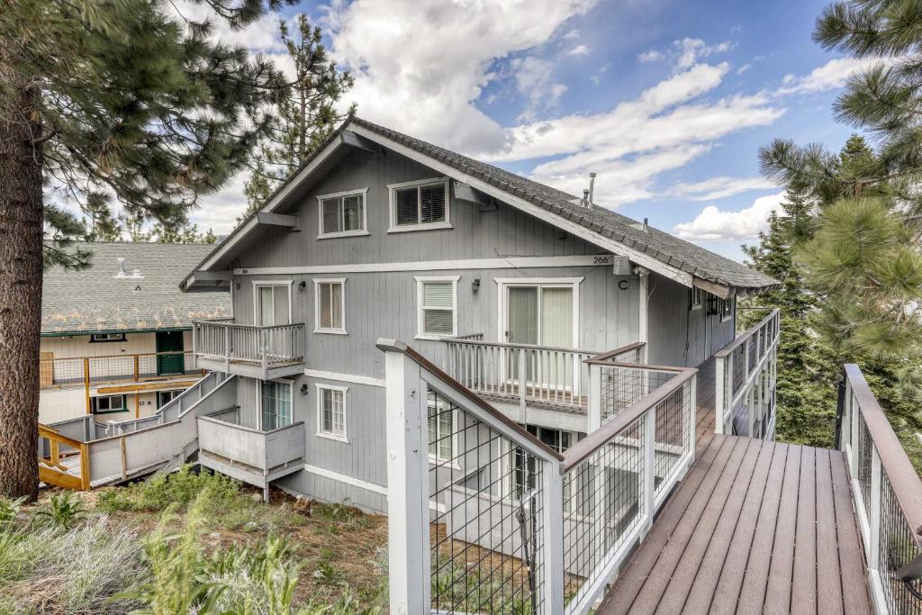 a house with a staircase leading up to it at Orion Ridge Retreat in Stateline
