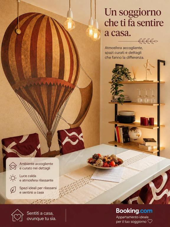 a poster for a magazine with a hot air balloon at Casa Giulio Collio Suite in Cormòns