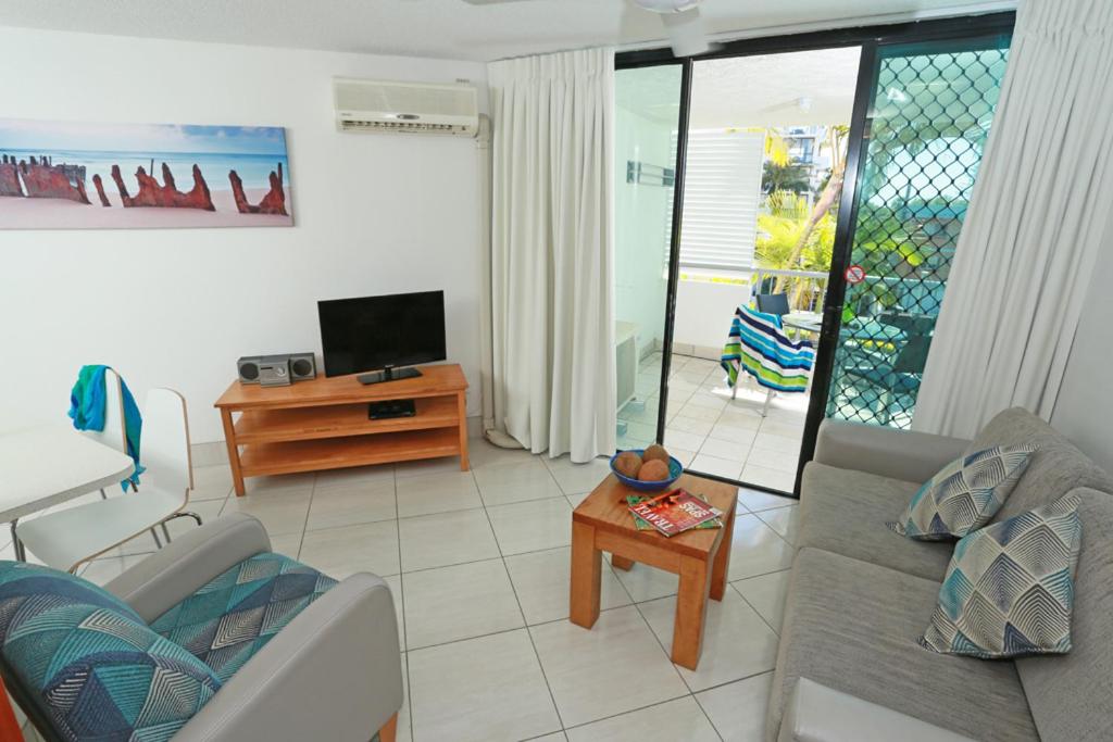 TV o dispositivi per l'intrattenimento presso Beach Club Resort Mooloolaba