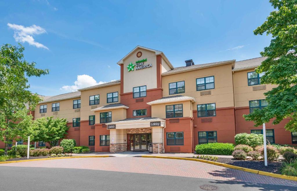 a rendering of the front of a hotel at Extended Stay America Suites - Princeton - West Windsor in Princeton