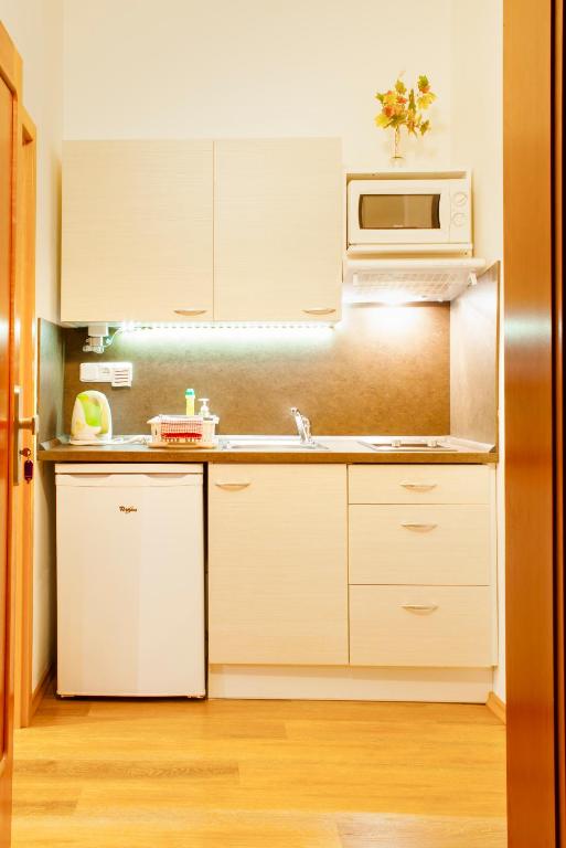 Kuchyň nebo kuchyňský kout v ubytování Apartmány - Penzion Smetanka