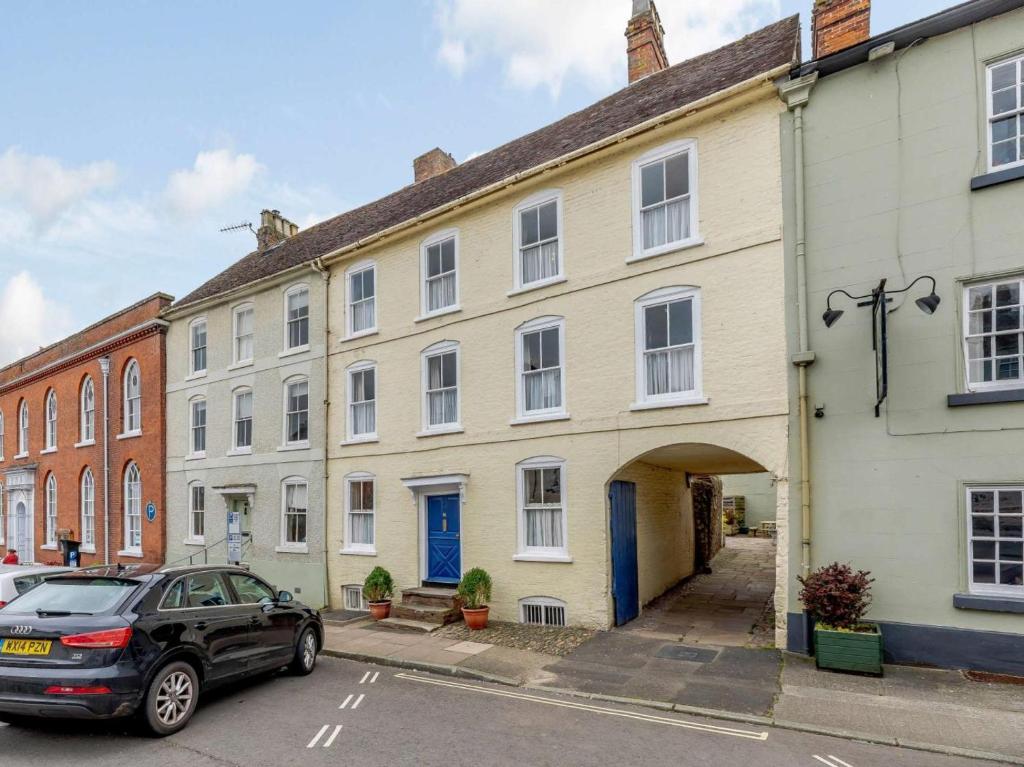 a car parked in front of a row of buildings at 3 Bed in Ludlow oc-82889 in Ludlow
