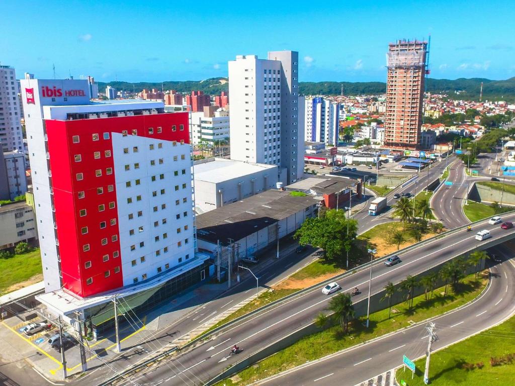 an aerial view of a city with a highway at ibis Natal in Natal